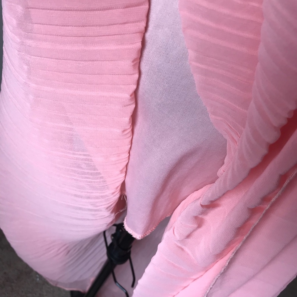 SOLDStunning long flowey coral thick pleated skirt - Picture 6 of 6